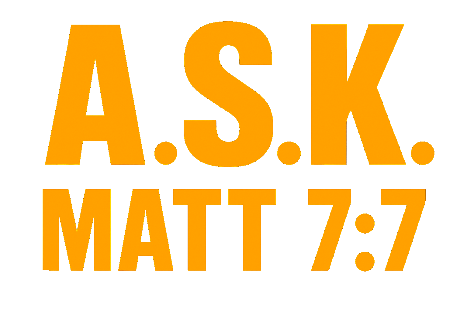 A.S.K. logo — Ask, Seek, Knock, Matthew 7:7